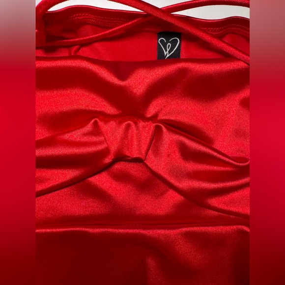 Windsor Chelsea Satin High Slit Formal Dress Small - Picture 6 of 11